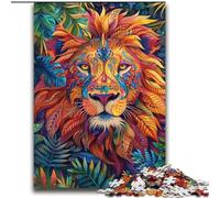 Puzzle psichedelico del leone per adulti e adolescenti, puzzle da 2000 pezzi, gioco stimolante e gioco per famiglie, regalo di compleanno, regali, arte murale (70x100cm)