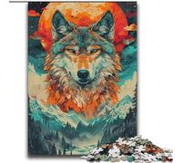 Puzzle psichedelico del lupo per adolescenti 2000 pezzi, gioco per famiglie antistress, sfida difficile, ottimi regali e giocattoli (70x100cm)