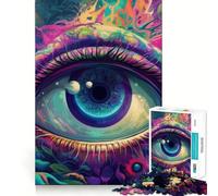 Puzzle psichedelico del terzo occhio per adolescenti, 1000 pezzi, gioco intellettuale, divertimento in casa, taglio di qualità, regalo creativo (38x52cm)