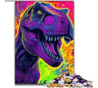 Puzzle psichedelico del tirannosauro rex per adulti, puzzle da 1000 pezzi, adatto a bambini dai 14 anni in su, idee regalo per migliorare la memoria (26x38cm)