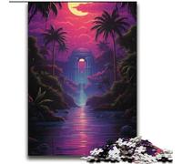 Puzzle psichedelico del tramonto da 2000 pezzi per adolescenti, gioco stimolante ideale come regalo per tutta la famiglia (70x100cm)