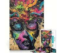 Puzzle psichedelico di street art per adolescenti, 1000 pezzi, giocattolo per stimolare la mente, evasione rilassante, taglio di qualità, regalo stagionale (50x75cm)