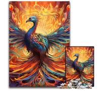 Puzzle psichedelico di uccelli fenici da 1000 pezzi per adulti. Puzzle impossibili per adulti. Rompicapo fai da te impegnativo,gioco perfetto per famiglie o regalo decorativo. 50x75CM