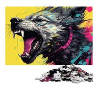 Puzzle psichedelico "La iena" da 1000 pezzi per adulti, puzzle impegnativo, rompicapo fai da te per adolescenti, 26X38CM/10,23x14,96 pollici