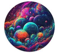 Puzzle psichedelico spaziale per adulti, 1000 pezzi, gioco rompicapo rotondo, gioco interattivo per famiglie, adatto dai 14 anni in su, 67,5x67,5 cm.