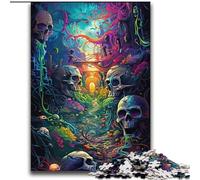 Puzzle psichedelico "Strada del teschio" da 2000 pezzi per adulti, dai 14 anni in su, rompicapo per famiglie, regali di compleanno per Natale (70x100cm)