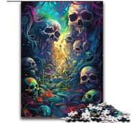 Puzzle psichedelico "Teschio Strada" da 2000 pezzi per adulti e ragazzi, attività divertenti per la famiglia, attività da fare a casa, regalo di compleanno, regali da viaggio (70x100cm)