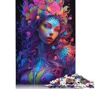 Puzzle Psychedelic Girl N. 4, puzzle rettangolare di carta per famiglie, per bambini e adulti dai 12 anni in su, regalo di compleanno, 1000 pezzi (26x38 cm)