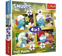 Puzzle Puffi La vita nel villaggio 4in1