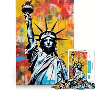 Puzzle punk della Statua della Libertà, difficile da realizzare, per adulti, 1000 pezzi, gioco di logica, legame familiare, taglio di precisione, sorpresa a sorpresa 38x26cm