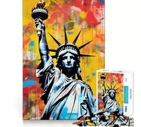 Puzzle punk della Statua della Libertà per ragazzi, 1000 pezzi, gioco di logica, divertimento al chiuso, bordi precisi, pezzo da collezione 50x75cm