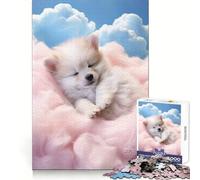 Puzzle "Puppy Dreamland" per ragazzi, 1000 pezzi, gioco intelligente per tutta la famiglia, assemblaggio con motivo "Santa Wish Pick" (38x26cm)