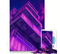 Puzzle Purple City da 1000 pezzi per adolescenti, gioco di abilità mentale, divertimento rilassante, design da assemblare, (38x26cm)