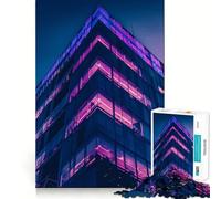 Puzzle Purple City per ragazzi, 1000 pezzi, gioco intelligente per tutta la famiglia, assemblaggio del modello, Babbo Natale, scegli il tuo desiderio (38x26cm)