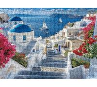 puzzle, puzzle 1000 pezzi per Adulti con Poster Incluso, Puzzles Legno per Gioco Familiare, Gioco Educativo e Antistress, Decor Casa, Regalo Compleanno, 75 x 50 cm architettura piccola città w0-365