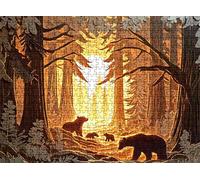 puzzle, puzzle 1500 pezzi per Adulti con Poster Incluso, Puzzles Legno per Gioco Familiare, Gioco Educativo e Antistress, Decorazione Parete Casa, Regalo Compleanno, 87 x 57 cm Albero Orso w0-840