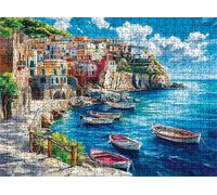 puzzle, puzzle 2000 pezzi per Adulti con Poster Incluso, Puzzles Legno per Gioco Familiare, Gioco Educativo e Antistress, Decor Casa, Regalo Compleanno, 99.5 x 70.5 cm Barca piccola città-2 w0-109