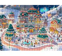 puzzle, puzzle 4000 pezzi per Adulti con Poster Incluso, Puzzles Legno per Gioco Familiare, Gioco Educativo e Antistress, Decor Casa, Regalo Compleanno, 141.5 x 87.5 cm sogno piccola città w0-599