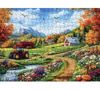 puzzle, puzzle 5000 pezzi per Adulti con Poster Incluso, Puzzles Legno per Gioco Familiare, Gioco Educativo e Antistress, Decor Casa, Regalo donna, 156.5 x 105.5 cm paesaggio azienda agricola w0-406