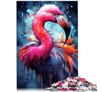 Puzzle | Puzzle colorato Flamingo Puzzle 1000 pezzi per adulti Puzzle in legno difficile da completare ma divertente e umoristico 1000 pezzi (50x75 cm)
