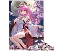 Puzzle | Puzzle Genshin Impact Yae Miko Puzzle per adulti da 1000 pezzi Puzzle in legno Ogni pezzo è unico - Gioco impegnativo per la famiglia 1000 pezzi (50 x 75 cm)