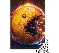 Puzzle quadrati con logo spaziale retrò da 1000 pezzi per adulti e puzzle di carta per attività in famiglia 38x26 cm/1000 pezzi