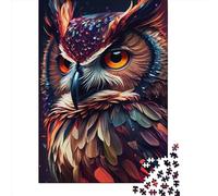 Puzzle quadrati creativi colorati da 1000 pezzi a forma di gufo per adulti e puzzle di carta, gioco educativo per adulti, 38x26 cm/1000 pezzi