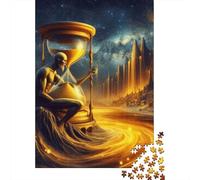 Puzzle quadrati creativi da 1000 pezzi a forma di clessidra del tempo per adulti e puzzle di carta, gioco impegnativo 38x26 cm/1000 pezzi