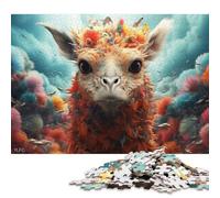 Puzzle quadrati creativi da 1000 pezzi con animali da fiaba per adulti e puzzle in legno, gioco impegnativo 1000 pezzi (75x50 cm)