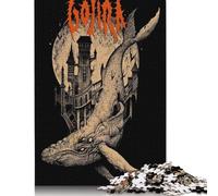 Puzzle quadrati creativi da 1000 pezzi con castello di balene gotiche per adulti e puzzle di carta, giocattoli educativi 38x26 cm/1000 pezzi