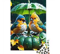 Puzzle quadrati creativi da 1000 pezzi con cuccioli di animali e uccelli per adulti e puzzle in legno, giocattoli educativi, 1000 pezzi (75x50 cm)