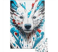 Puzzle quadrati creativi da 1000 pezzi con frammenti polari per adulti e puzzle in legno, giocattoli educativi, 1000 pezzi (75x50 cm)