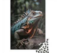 Puzzle quadrati creativi da 1000 pezzi con iguana, fantastici puzzle per adulti e puzzle di carta, giochi di puzzle antistress e regali di Natale unici, 38x26 cm/1000 pezzi