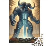 Puzzle quadrati creativi da 1000 pezzi con la spada del Titano per adulti e puzzle in legno, gioco impegnativo, 1000 pezzi (75x50 cm)