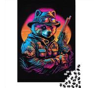 Puzzle quadrati creativi da 1000 pezzi con orsi fantastici per adulti e puzzle in legno, gioco impegnativo, 1000 pezzi (75x50 cm)