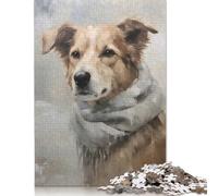 Puzzle quadrati creativi da 1000 pezzi con ritratto di un bravo ragazzo per adulti e puzzle in legno, gioco impegnativo 1000 pezzi (75x50 cm)