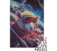 Puzzle quadrati creativi da 1000 pezzi "Pecore Star Voyage" per adulti e puzzle di carta, gioco impegnativo 38x26 cm/1000 pezzi