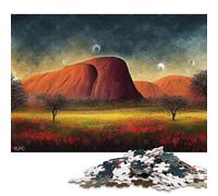 Puzzle quadrati creativi da 1000 pezzi "Wisps in the Outback" per adulti e puzzle in legno, giocattoli educativi, 1000 pezzi (75x50 cm)