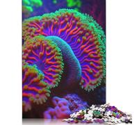 Puzzle quadrati creativi da 500 pezzi con barriera corallina per adulti e puzzle in legno, gioco impegnativo 500 pezzi (52x38 cm)