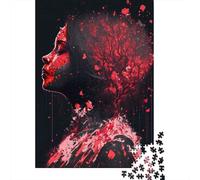 Puzzle quadrati creativi da 500 pezzi con la dea dei fiori per adulti e puzzle in legno, gioco impegnativo, 500 pezzi (52x38 cm)