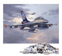 Puzzle quadrati creativi da 500 pezzi F16 Falcon 313 Squadron per adulti, giochi antistress e regali di Natale unici (52x38 cm)
