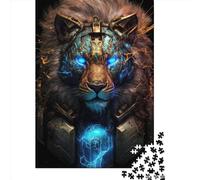 Puzzle quadrati creativi da 500 pezzi Space Lions3 per adulti e puzzle in legno, gioco educativo per adulti, 500 pezzi (52x38 cm)