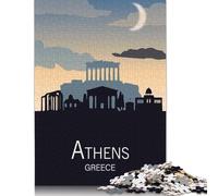 Puzzle quadrati creativi di Atene da 1000 pezzi per adulti e puzzle di carta, gioco intellettuale, 38x26 cm/1000 pezzi