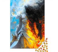 Puzzle quadrati creativi immortali da 500 pezzi per adulti e puzzle in legno, giocattoli educativi, 500 pezzi (52x38 cm)