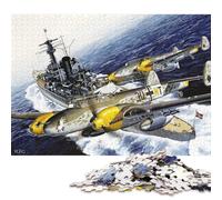 Puzzle quadrati creativi Messerschmitt BF110 D3 da 500 pezzi per adulti e puzzle in legno, gioco impegnativo, 500 pezzi (52x38 cm)