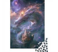 Puzzle quadrati da 1000 pezzi del drago della galassia per adulti, puzzle in legno per l'intrattenimento della famiglia, giocattoli da 1000 pezzi (75x50 cm)