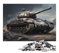 Puzzle quadrati da 1000 pezzi della seconda guerra mondiale con carri armati per adulti, puzzle di carta per l'intrattenimento della famiglia, giocattoli 38x26 cm/1000 pezzi