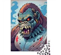 Puzzle quadrati da 1000 pezzi di scimmia cyborg blu per adulti, puzzle in legno, puzzle di gioco impegnativi, 1000 pezzi (75x50 cm), regali di Natale