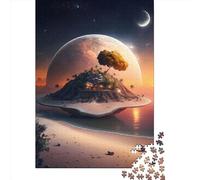 Puzzle quadrati da 1000 pezzi "Villa_on_a_floating_hill" per adulti e puzzle in legno per bambini, regali di Natale, 1000 pezzi (75x50 cm)