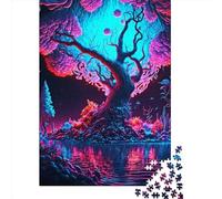 Puzzle quadrati da 500 pezzi colorati in natura per adulti e puzzle in legno per bambini, regali di Natale, 500 pezzi (52x38 cm)